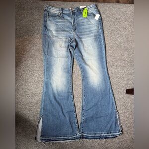 Blue Flared Denim Jeans